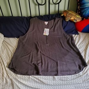 Rachael tank llr nwt 3xl grey ribbed